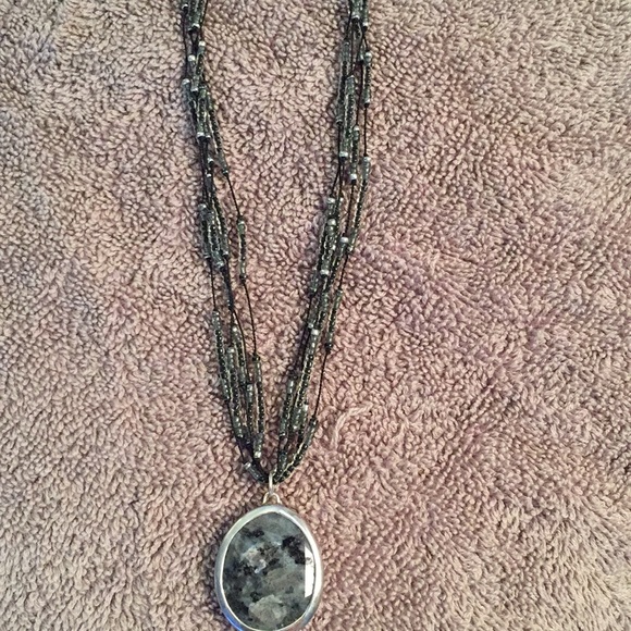 Silpada Set Blck/ gray necklace,matching earrings. - Picture 4 of 4